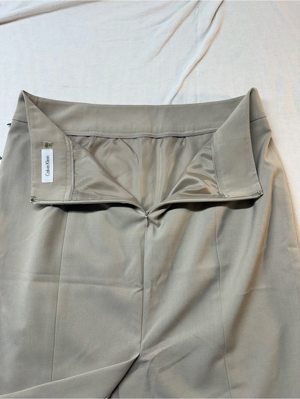 Calvin Klein Light Taupe Pencil Skirt - Picture 8 of 11
